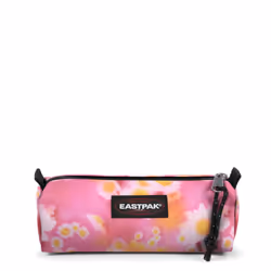 Eastpak Benchmark Single, Soft pencil case, Polyester, Pink, Pattern, Soft Pink, Zipper