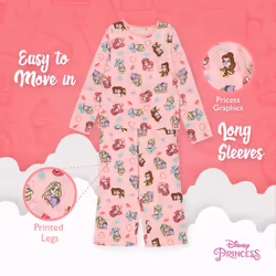 Disney Girls' Princess 5-Piece Loose-Fit Pajamas Set  ONCE UPON A TIME