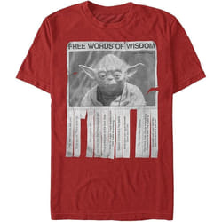 Star Wars Men's Words of Wisdom T-Shirt  Red  Medium