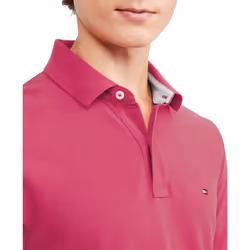 Tommy Hilfiger mens Short Sleeve in Regular Fit Polo Shirt  Raspberry