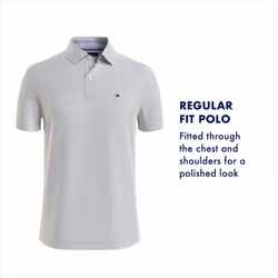 Tommy Hilfiger Men's Short Sleeve Cotton Pique Flag Polo in Regular Fi