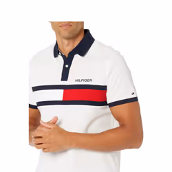 Tommy Hilfiger Men's Short Sleeve Cotton Pique Flag Polo in Regular Fi