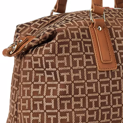 Tommy Hilfiger Jaden Satchel Crossbody Bag  Chestnut/Tannin