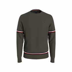 Tommy Hilfiger mens Essential Signature Stripe Crewneck Pullover Sweat