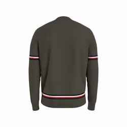 Tommy Hilfiger mens Essential Signature Stripe Crewneck Pullover Sweat