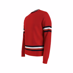 Tommy Hilfiger mens Essential Signature Stripe Crewneck Pullover Sweat
