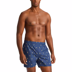 POLO RALPH LAUREN Men's Classic Fit Woven Cotton Boxers Rustic Navy/Campus Yellow Summer Stripe/Cruise Navy Sag Harbor Plaid/Polo Yellow Medium