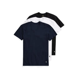 POLO RALPH LAUREN Men's Slim Fit Cotton V-Neck Tee  Cruise Navy/White