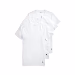 POLO RALPH LAUREN Underwear Men's 3 Pack Slim Fit V Neck Tees White