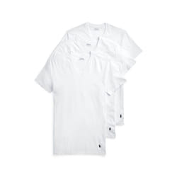 POLO RALPH LAUREN Underwear Men's 3 Pack Slim Fit V Neck Tees  White