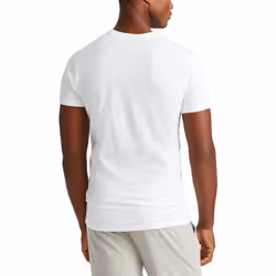 POLO RALPH LAUREN Underwear Men's 3 Pack Slim Fit V Neck Tees  White