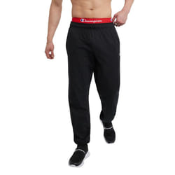 Champion  Lightweight Lounge  Jersey Knit Casual Pants for Men Reg. or Big  Black C Patch Logo  X-Large Tall