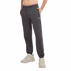 Champion Lightweight Lounge Jersey Knit Casual Pants for Men Reg. or Big Granite Heather C Patch Logo Large Tall