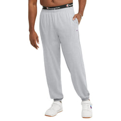Champion  Lightweight Lounge  Jersey Knit Casual Pants for Men Reg. or Big  Oxford Gray C Patch Logo  Large Tall