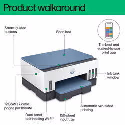 HP Smart Tank 6005 Wireless All-in-One Color Printer, Copier, Scanner - Additional view 4