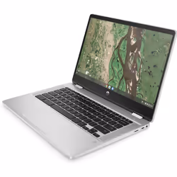 HP Chromebook x360 14b-cb0002na Intel® Pentium® Silver N6000 35.6 cm (14") Touchscreen Full HD 4 GB LPDDR4-SDRAM 64 GB eMMC Wi-Fi 6 (802.11ax) ChromeOS Silver