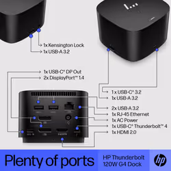 HP Thunderbolt Dock 120W G4 - Additional view 5