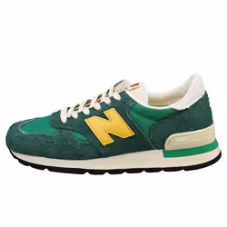 New Balance 990 Made In Usa Mens Fashion Trainers in Green Yellow - 8