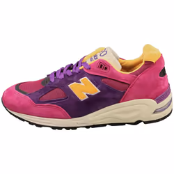 New Balance 990 Made In Usa Mens Fashion Trainers in Purple Yellow - 8.5 UK