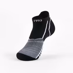 Thorlos Experia Prolite Rocket Unisex No Show Running Socks, Blk/Wht - M