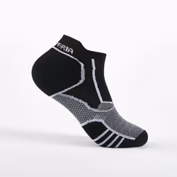 Thorlos Experia Prolite Rocket Unisex No Show Running Socks, Blk/Wht - M
