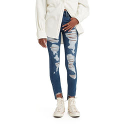 Levi's Women's 721 High Rise Skinny Jeans  New Indigo Destructed  24 Regular