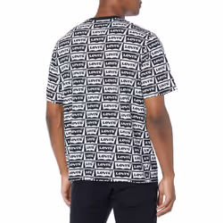 Levi's Men's Graphic Tees  (New) Batwing Allover White  Small