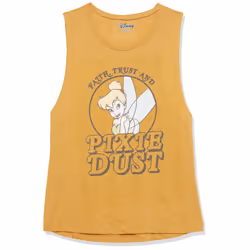 Disney Tinkerbell Get That Pixie Dust Women's Muscle Tank  Gold Heathe