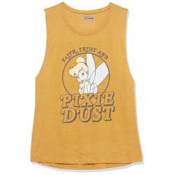 Disney Tinkerbell Get That Pixie Dust Women's Muscle Tank  Gold Heathe