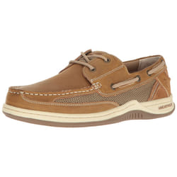 Margaritaville Men's Anchor Lace Boat Shoes-Lightweight and Durable 2 Eye Lace Up  Light Tan  11.5