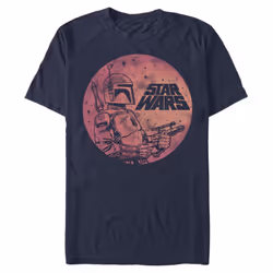 Star Wars Young Men's Fett Up T-Shirt  Navy  3X-Large