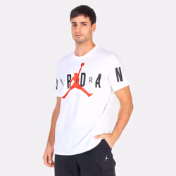 Nike Jordan Air Stretch T Shirt Mens Sports Tee - White, M