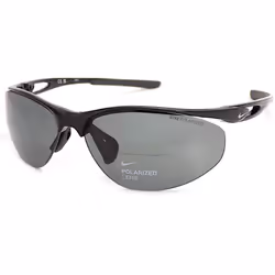 Nike Polarized Sunglasses Aerial P Shiny Black with Polar Grey Lenses DZ7355 010