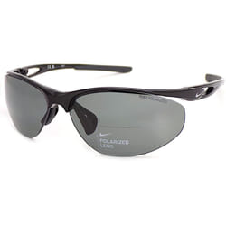 Nike Polarized Sunglasses Aerial P Shiny Black with Polar Grey Lenses DZ7355 010