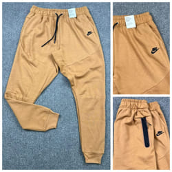 Nike Mens Jogger Fleece Cotton Sports Track Pant - YELLOW ORCHER, SMALL
