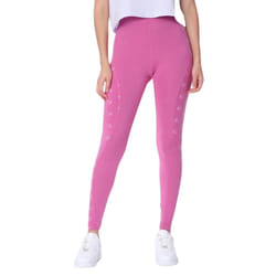 Nike All Over Swoosh Logo Plain Purple Leggings - S