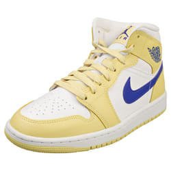 Nike Air Jordan 1 Mid Womens Fashion Trainers in White Lemon - 8.5