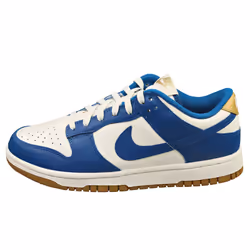Nike Dunk Low Womens Fashion Trainers in White Blue - 4