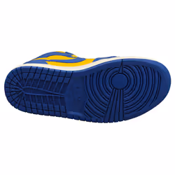 Nike Air Jordan 1 Retro Hi Womens Fashion Trainers in Yellow Blue - 4 UK