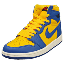 Nike Air Jordan 1 Retro Hi Womens Fashion Trainers in Yellow Blue - 7 UK