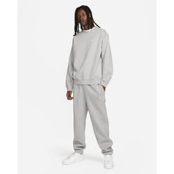 Nike Solo Swoosh Fleece Crew Sweatshirt Grey/White - L