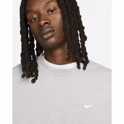 Nike Solo Swoosh Fleece Crew Sweatshirt Grey/White - L