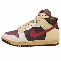Nike Dunk High 1985 Womens Fashion Trainers in Grey Burgundy - 5