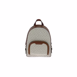 Michael Kors Jaycee Travel Bag Rucksack Size NS White/Brown, vanilla