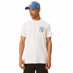 New Era Men's  MLB Left Chest Infill T-Shirt ~ "New York Yankees" cream - L