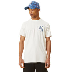 New Era Men's  MLB Left Chest Infill T-Shirt ~ "New York Yankees" cream - L