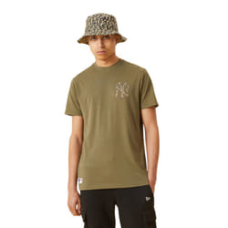 New Era Men's  MLB Left Chest Infill T-Shirt ~ "New York Yankees" olive - L