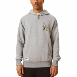 New Era Mens Los Angeles Dodgers Logo Infill Pullover Sweatshirt Hoodie - Grey - XL, Grey