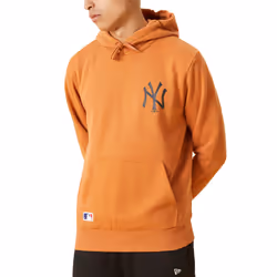 New Era Mens New York Yankees Team Logo Pullover Sweatshirt Hoodie - Brown - S, Brown