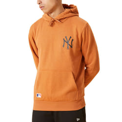 New Era Mens New York Yankees Team Logo Pullover Sweatshirt Hoodie - Brown - S, Brown